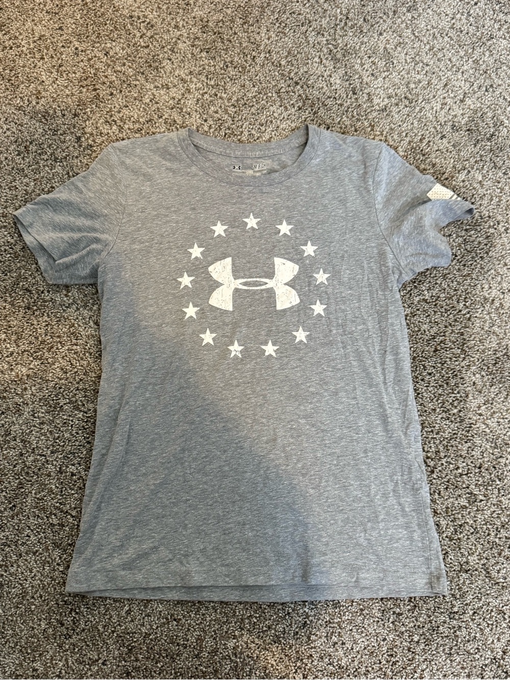 Under Armour Gray Tee with White Star Logo